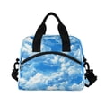 thumbnail image 2 of Lunch Bag Portable Crossbody Meal Bag Cooler Bag Insulated Lunch Bag Food Bag Handheld & Crossbody Design Beautiful Cartoon Blue Sky, 2 of 6