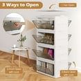 thumbnail image 6 of Costway 4-Tier Stackable Storage Bins 44-gal Collapsible Storage Boxes with Lid Organizer, 6 of 10