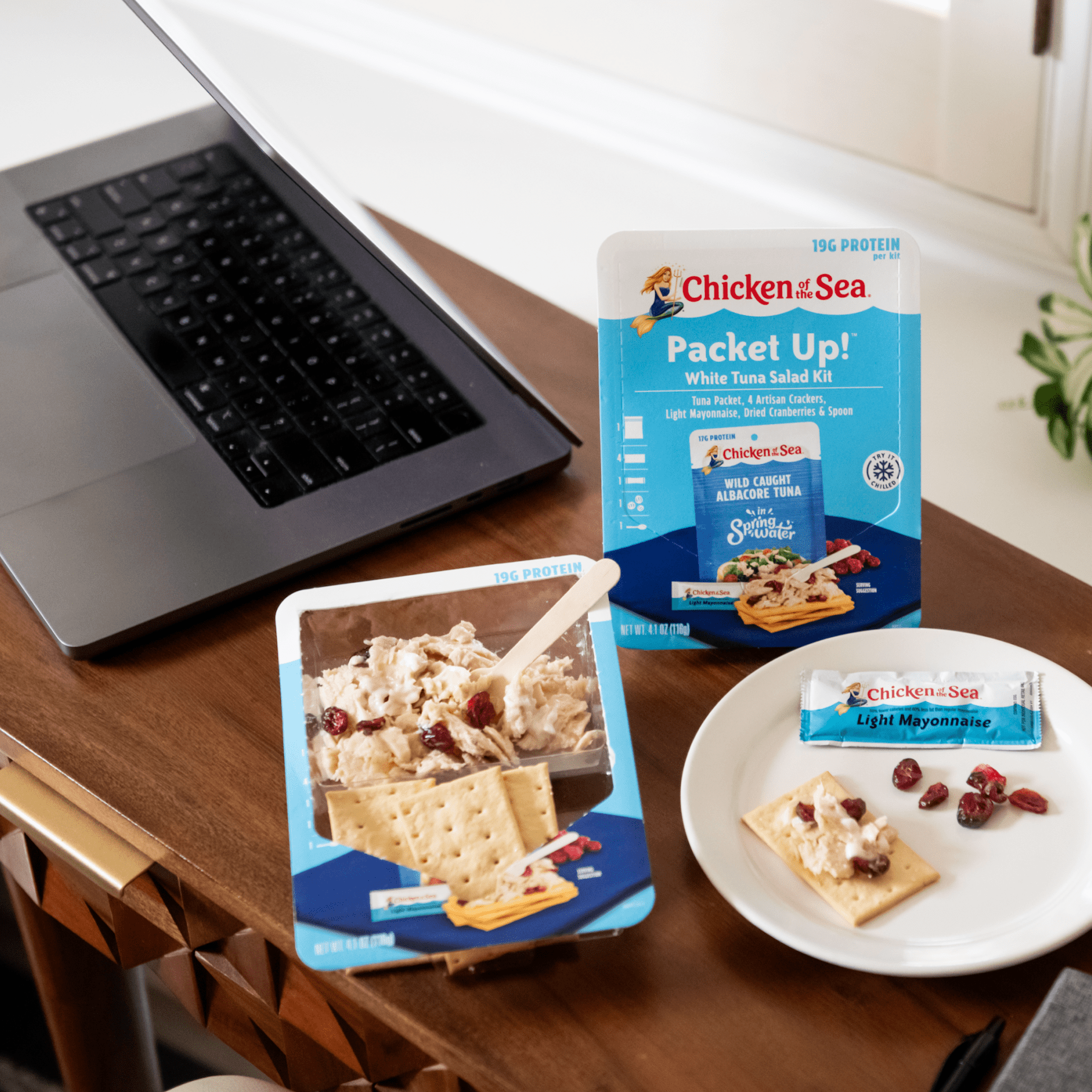 (3 pack) Chicken of the Sea Packet Up! White Tuna Salad Kit 4.1 oz
