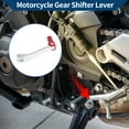 thumbnail image 2 of Palanca de cambio de motocicleta plegable para Honda CRF150F 2003-2017, pedal de aleación de aluminio, brazo de cambio, tono plateado con cabeza roja, 2 of 6