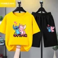 thumbnail image 4 of Camiseta de verano para niños, camiseta de Stitch Kawaii, camiseta de Stitch para niñas, ropa informal de dibujos animados de Disney Stich, traje de camión para niños y niñas, 4 of 5