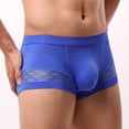 thumbnail image 4 of Ropa Interior Para Hombre, Calzoncillos De Nailon Con Empalme De Malla, Cintura Media, Algodón Transpirable, Para Jóvenes., 4 of 8