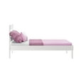 thumbnail image 3 of Max & Lily Twin Bed Frame, Farmhouse Solid Wood Platform Bed with Slatted Headboard, White Wash, 3 of 7