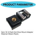 thumbnail image 4 of Tizuqe SC-6 Flashlight Cold Hot Shoe Bracket Mount Adapter 1/4" Screw For Studio Tripod, 4 of 8
