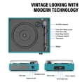 thumbnail image 2 of Tocadiscos cotsoco Sea Blue con Bluetooth y 2 altavoces, 2 of 7