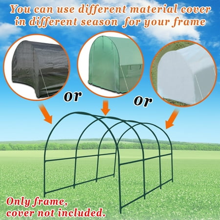 Large Greenhouse Equipment - Sunrise 12'x7'x7' Large Walk-In Outdoor Gardening Plant Greenhouse Replacement Part - Frame only