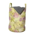 thumbnail image 1 of Garden Art Laundry Bag, Tender Beauty of Spring Nature Theme with Hand Drawn Peony Blossoms and Buds, Basket with Handles Drawstring Closure for Laundromats, 13" x 19", Multicolor, by Ambesonne, 1 of 4