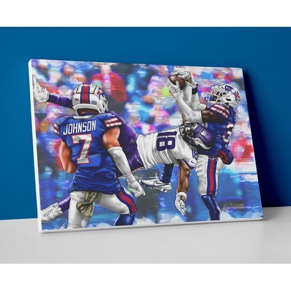 Justin Jefferson Painting Poster or Wrapped Canvas