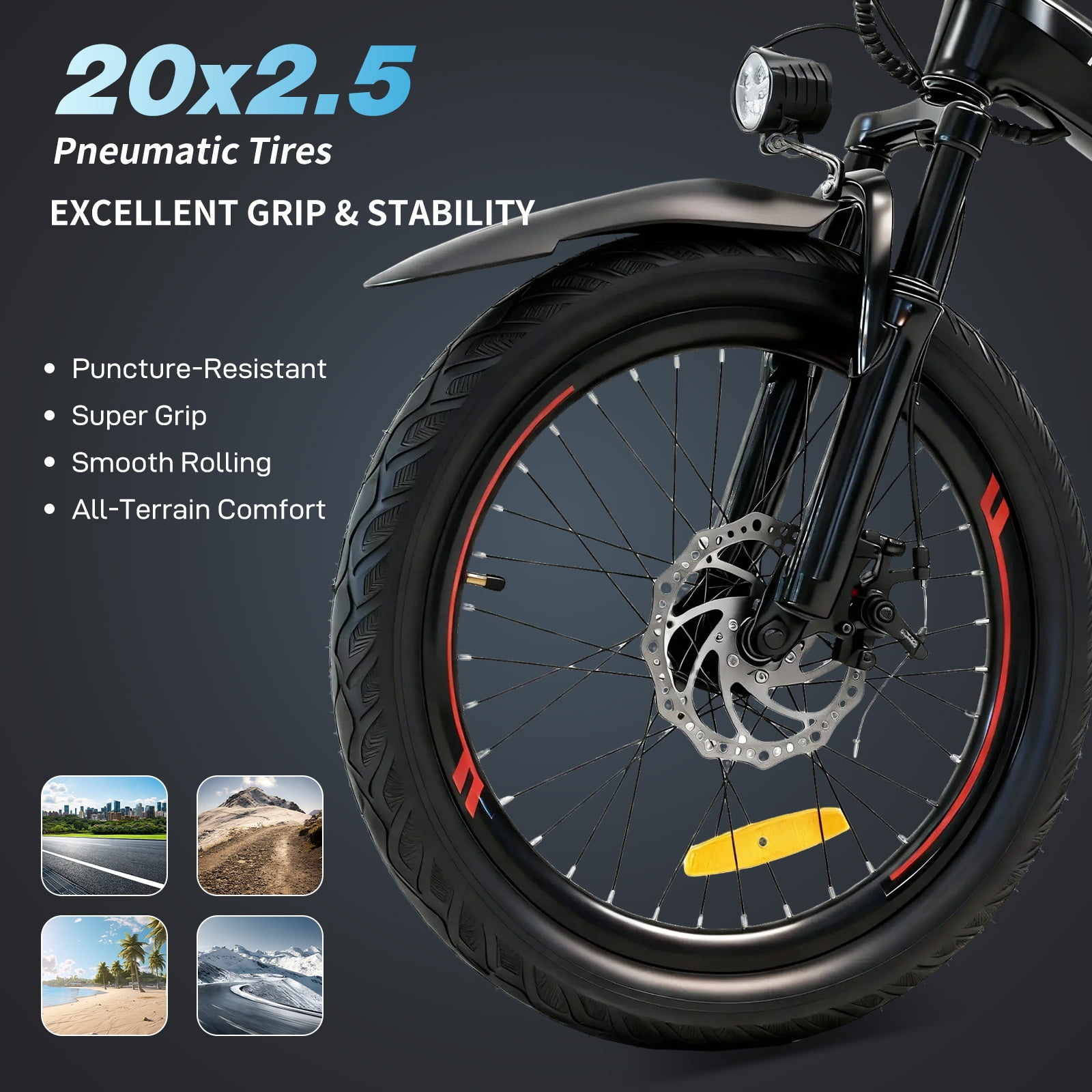 HOVERMAX 20" Electric Bike, Electric Bike for Teens, 250W Motor, 15 mph, 25 Miles Range, E-Bike, Teen Electric Bicycle, UL 2849, Black