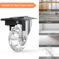 thumbnail image 5 of Juego de 4 ruedas para muebles (con freno), ruedas giratorias de 360°, ruedas sin rieles sobre pedestal, 5 of 5