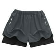 thumbnail image 3 of Mgmyaa Men's Plus Size Athletic Shorts Quick Dry Gym Workout 5 Inch 2 in 1 Running Shorts for Men, 3 of 5