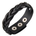 thumbnail image 4 of Pulsera de cuero hecha a mano vintage Hugo Intercciataa Charm Hebilla Negro, 4 of 4