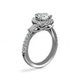 thumbnail image 2 of 1.20 Ct Brilliant Pear Cut Natural Diamond Pear Solitaire with Accents Engagement Ring for her Solid 18K White Gold Size 5.5, 2 of 8