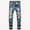 c-Dark Blue, variant on Boys Denim Pants Dark Blue Skinny Fit Ripped Stretch Elastic Waist with Pocket Classic Fit Boys Soccer 10-13 Years