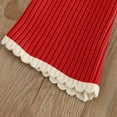 thumbnail image 5 of IVEYRTF Girls Solid Color Fringe Knit Sweater and Flare Pants Set Fall Winter Casual 2 Piece Outfit Fashion Comfortable Set for Children 2-7 Years(Red,6 Years), 5 of 9