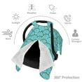 thumbnail image 3 of Car Seat Cover Baby, seashells corals starfishes Baby Car Seat Cover for Baby Boys Girls Newborn , Infant Car Seat Canopy Cover Nursing Breastfeeding Cover Warm Blanket, 3 of 7