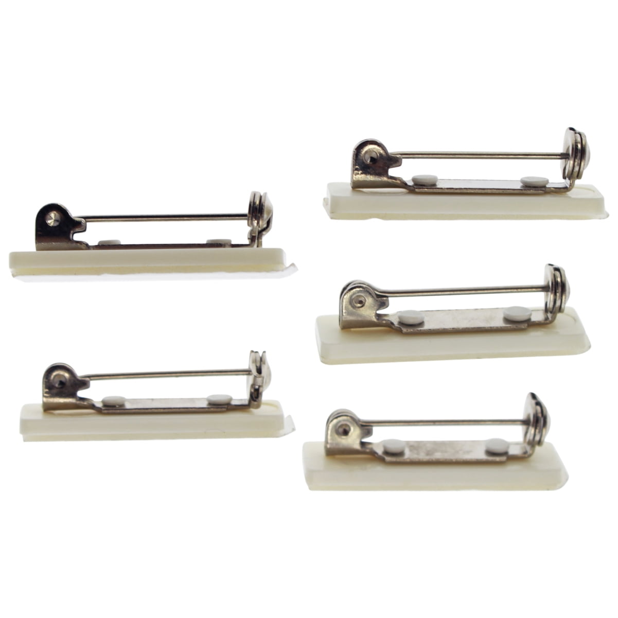 50 Pack Safety Bar Pins with Adhesive Sticky Back Metal Locking