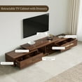 thumbnail image 6 of siu want Extendable TV Stand for 55-100 inch TVs, Modern TV Console with 4 Drawers, Walnut Entertainment Center for Living Room, 6 of 12