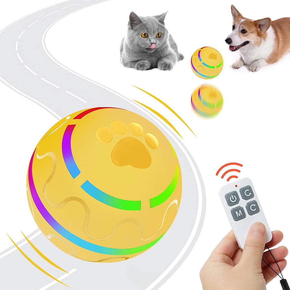 Ugerlov Interactive Dog Toy Ball with Remote Control and LED Flash