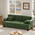 thumbnail image 2 of Furmax 84''W 3 Seat Sofa Couch Wide Armrest Modern Fabric Sofa with USB Charging Ports Corduroy Couch for Living Room,Green, 2 of 7