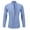 Light Blue, variant on Dressy Tops for Men Long Sleeve Blouses Business Office Work Shirts Lapel V Neck Hide Zipper Tops Slim Fit Shirt Light Blue,XS