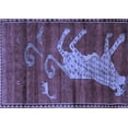thumbnail image 1 of Ahgly Company Indoor Rectangle Animal Blue Traditional Area Rugs, 2' x 5', 1 of 4