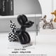 thumbnail image 2 of Globo con patrón de coche de carreras a cuadros en blanco y negro, estatua de perro, artesanías, decoraciones de escritorio para sala de estar, moderno hecho a mano, 2 of 5