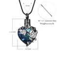 thumbnail image 2 of Crystal Heart Urn Necklace for Ashes Rose Flower Cremation Jewelry Crystal Ashes Urn Necklace Heart Remembrance Condolence Gift Memorial Jewelry Gifts for Women, 2 of 7