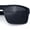 Shiny Black Frame - Black Lens, variant on SA106 Wraparound Sport Sunglasses for Men UV400 Lightweight Rectangular Matte Tortoise Frame - Black Lens