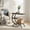 Dark Brown, variant on Finmind C-Shaped End Table, Industrial 3-Tier Side Table with Storage Shelves for Small Spaces, Rustic Brown