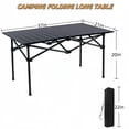 thumbnail image 2 of Mesa de camping plegable Xajsdlxs 94x55x50 cm portátil negra, 2 of 7
