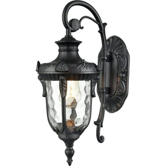 Outdoor Wall Light Fixtures Black 15.8" H Exterior Wall Lantern Waterproof