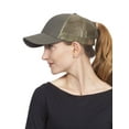 thumbnail image 3 of CC Pony Tail Outlet Mesh Adjustable Hat, Olive, 3 of 4