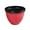 Red, variant on Large Ribbed Plastic Planter Pots For Indoor Outdoor Garden Lightweight Durable Flower Pot With Hole Recyclable Design - Green