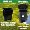 thumbnail image 4 of Dog Poop Trash Can for Outdoors, Dog Waste Trash Can for Yard Garden Home with Lid Removable Inner Bin, 100PCS Green Waste Bag, Grey Fully Assembled, 4 of 12