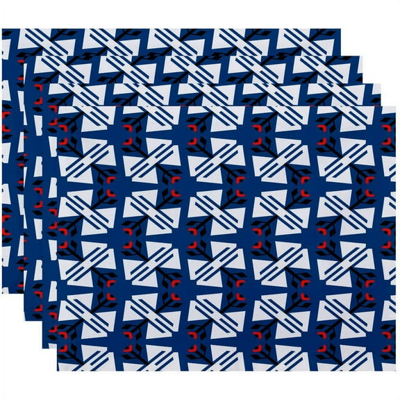 Simply Daisy 18" x 14" Jodhpur Ditsy Geometric Print Placemat