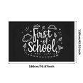 thumbnail image 2 of Chalk Style First of School Banner with Clouds and Paper Planes Backdrop Decor Party Supplies for First Day of School Celebrations Photography Props Classroom Decorations, 2 of 6