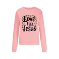 thumbnail image 5 of ibuvkizy Womens Sweatshirt Casual Valentine's Day Printed Long Sleeved Round Neck Top/shirt Pink,M, 5 of 8