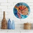 thumbnail image 3 of SKYSONIC Funny Sea Turtle Wall Clock 10 Inch Silent Non Ticking Round Clock Oil Painting Clock Easy to Read Clock for Living Room Bedroom Bathroom Home Decor, 3 of 7