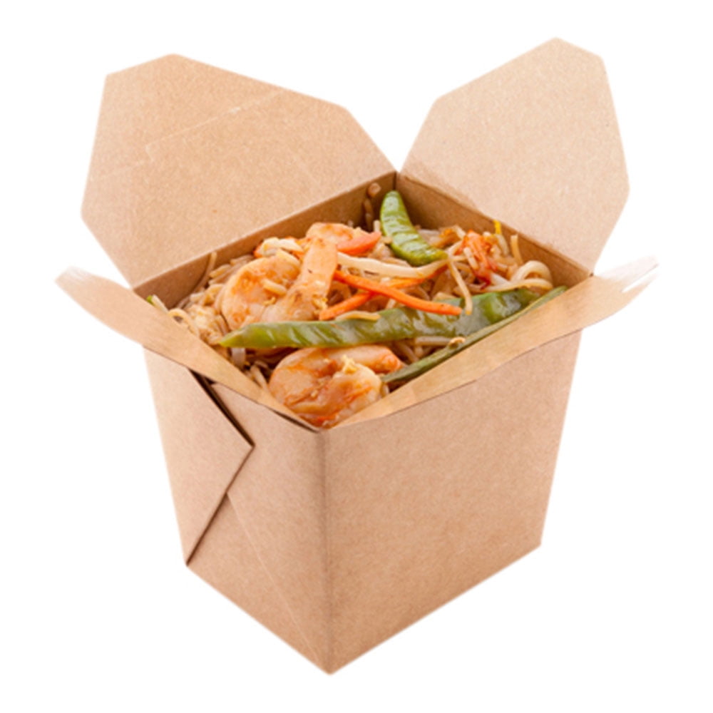 Disposable Paper Asian TakeOut Boxes Noodle To Go Box Square