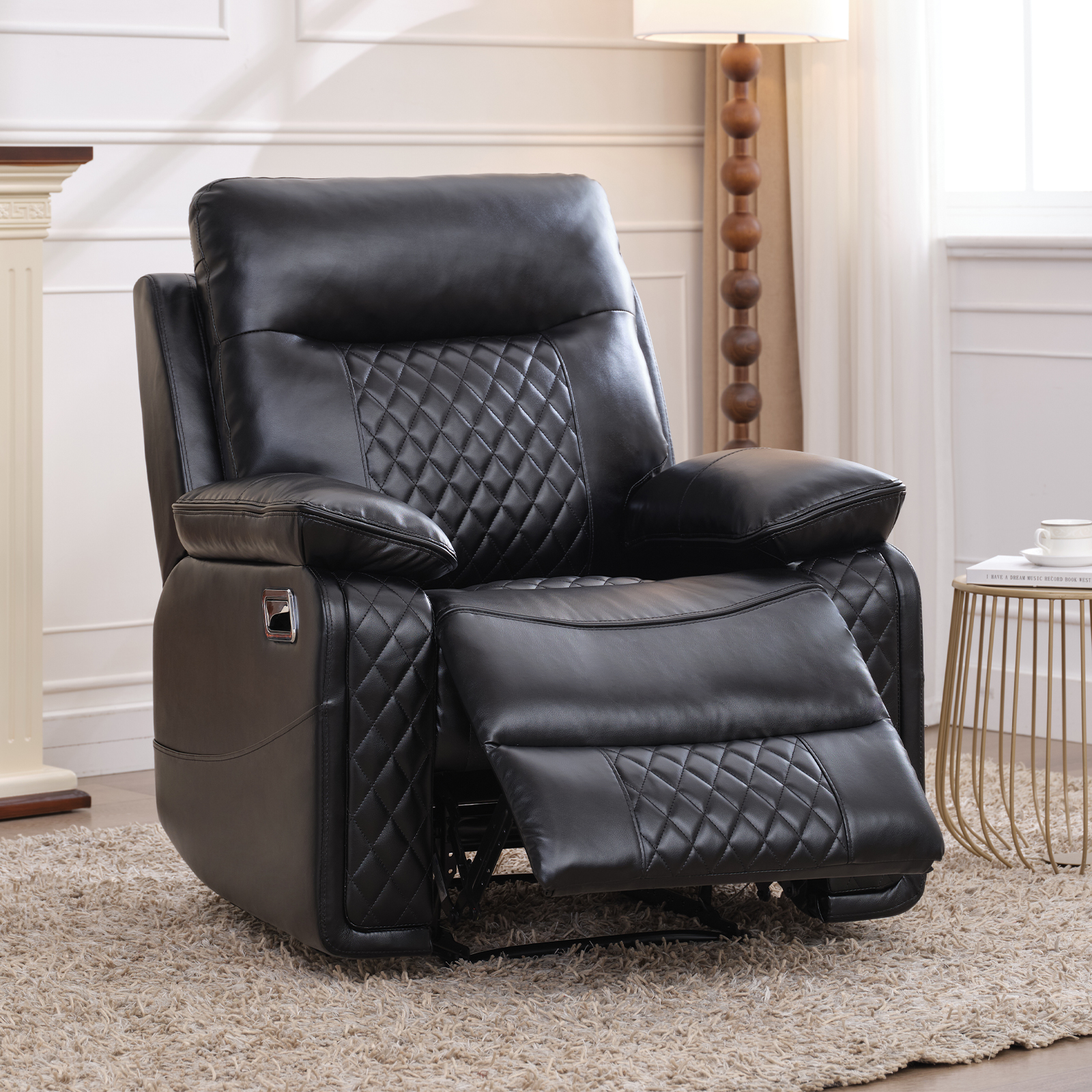 Bonzy Home Power Recliner Chair — Electric Recliner with Remote Control & Side Pockets, Compact Home Theater Seating for Small Spaces