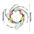 thumbnail image 3 of Iumwxz Easter Eggs Wreath Candle Ring Artificial Berry Spring Desktop Decoration Door Hanging Closet Decoration 18cm Multicolor Foam with 6 Artificial Eggs for Festive Centerpiece, 3 of 6