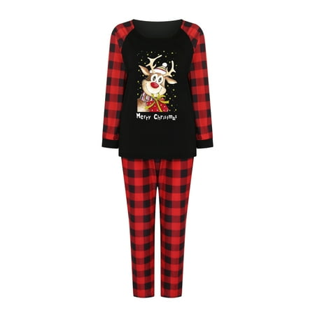 

Munlar Robes For Women Christmas Loungewear For Family Matching Family Christmas Pajamas Set Christmas Pjs For Family Set Red Plaid Top And Long Pants Sleepwear Sets