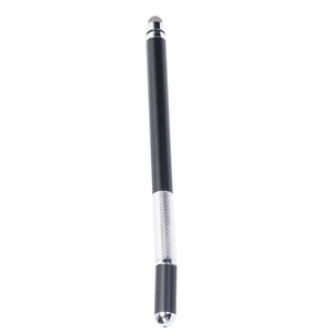 Milisten Universal Double End Capacitive Stylus Metal Touch Screen Disc Phones Pens for Tablets Handwriting Laptops (Black)