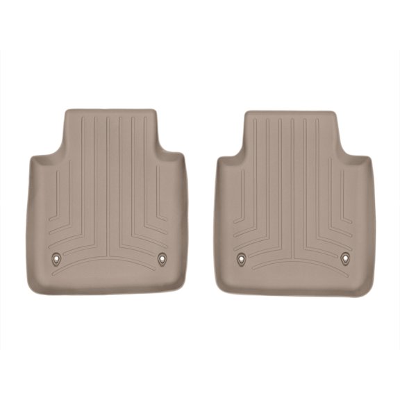 WeatherTech Custom Fit FloorLiners compatible with 2013-2013 Jaguar XJ Series - 2nd Row (2-Piece Liner), Tan