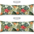 thumbnail image 5 of Tropical Leaf Body Pillow Cover Hibiscus Flowers Summer Colorful Hawaiian Tropical Plants Palm Leaf Long Pillow Case with Zipper Decorative Bedding Pillowcase Soft Cushion Pillow Case for Bed,20"x54", 5 of 5