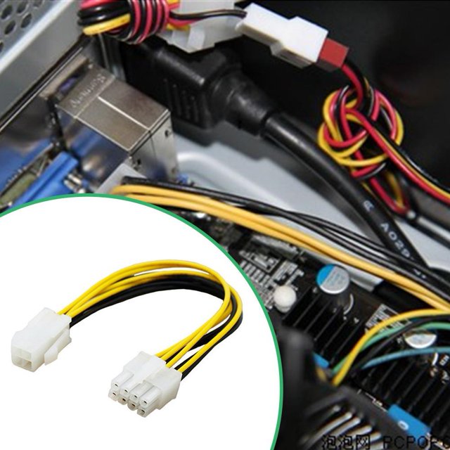 10 Uds. Cable de extensión de conector de Cable de alimentación convertido de 4 pines a 8 pines