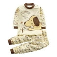 thumbnail image 2 of Cowsor 2 Piece Pajamas Set Kids Sleepwear Cartoon Printed Nightwear Cotton Long Sleeve Shirt Pants Loungewear, 2 of 5