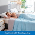 thumbnail image 3 of Cooling Blanket for Hot Sleepers & Night Sweats – Lightweight Breathable Summer Comforter, Double-Sided Cool Fabric, King Size, Gray/Blue, 3 of 9