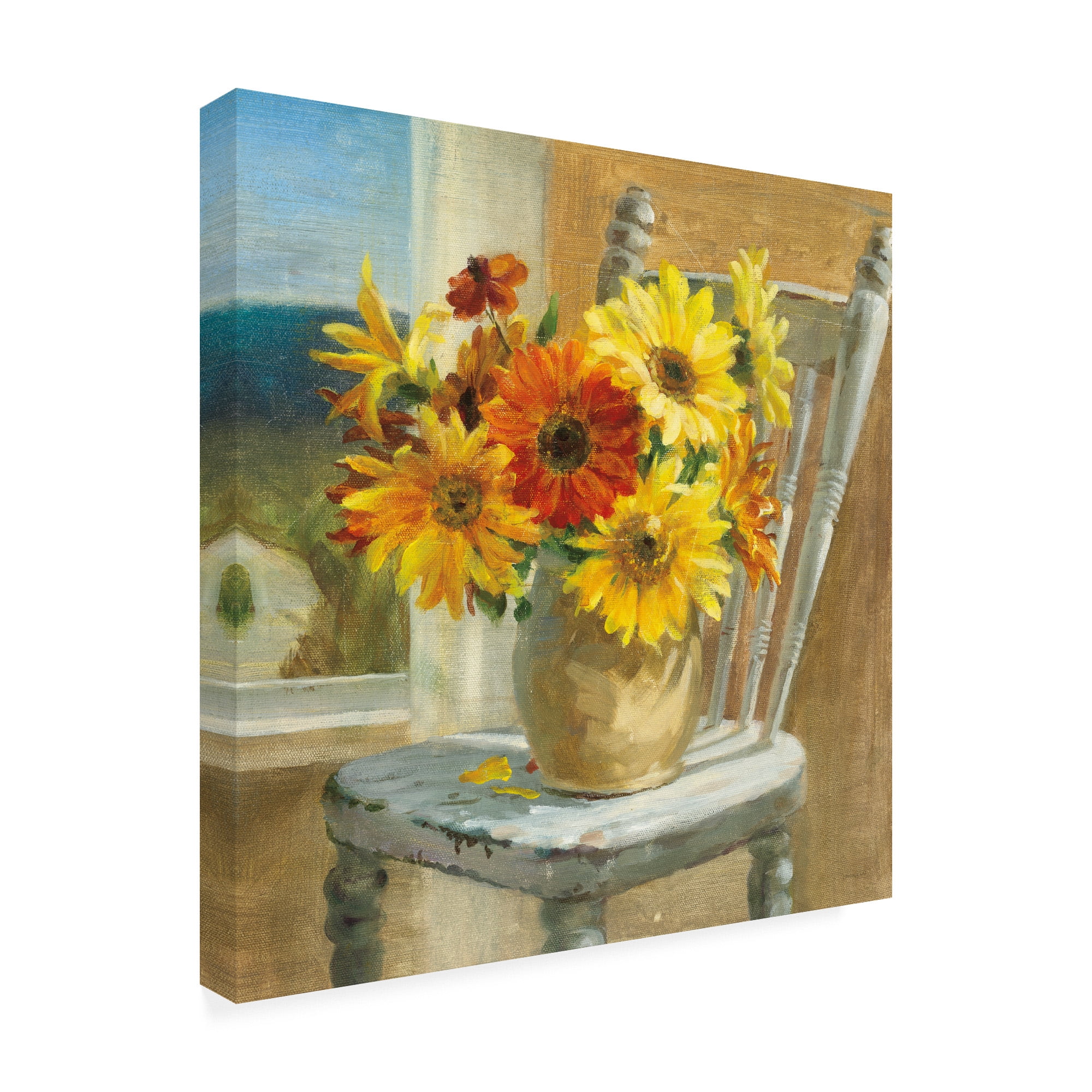 Trademark Fine Art 'Sunflowers by the Sea Crop' Canvas Art by Danhui Nai